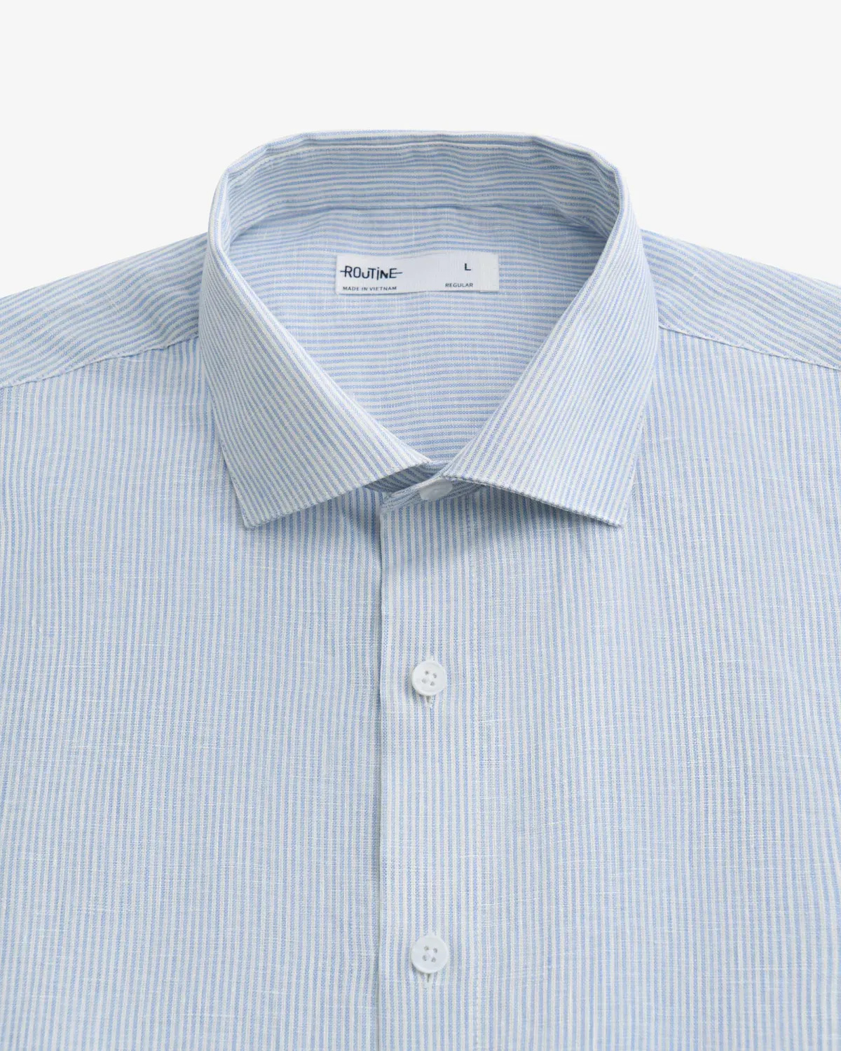 Áo sơ mi tay dài nam linen sọc. Regular - ROUTINE 10S26SHL035