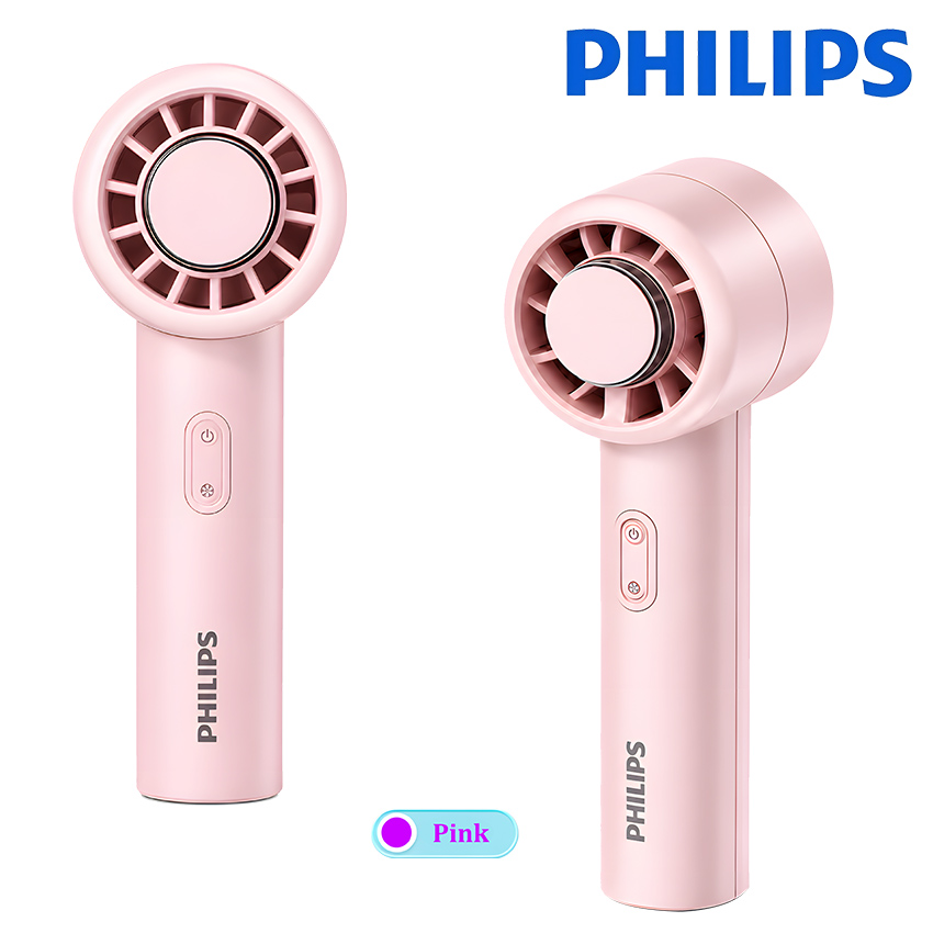 Quạt mini cầm tay USB 5 cấp độ gió, pin 3.000mAh thương hiệu Hà Lan cao cấp Philips ACR2124PPF ACR2124MPF serial 2000 - Hàng chính hãng