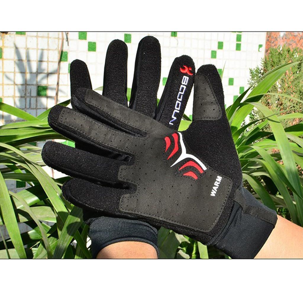 1 Pair Cycling Gloves Full Finger Shockproof Sports Skiing Motorcycle Gloves