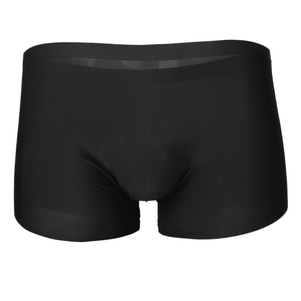 Men's Silky Soft Solid Boxers Trunks Pants Briefs Shorts Underwear M L XL XXL