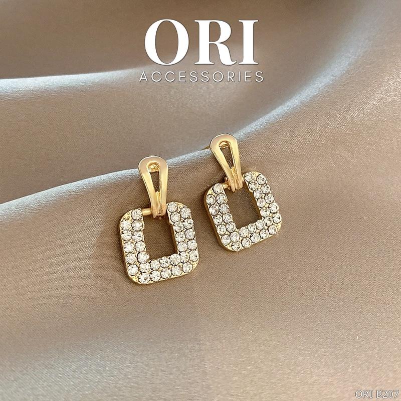 Bông tai nữ Vintage đính đá tinh tế sang trọng ORI ACCESSORIES B207