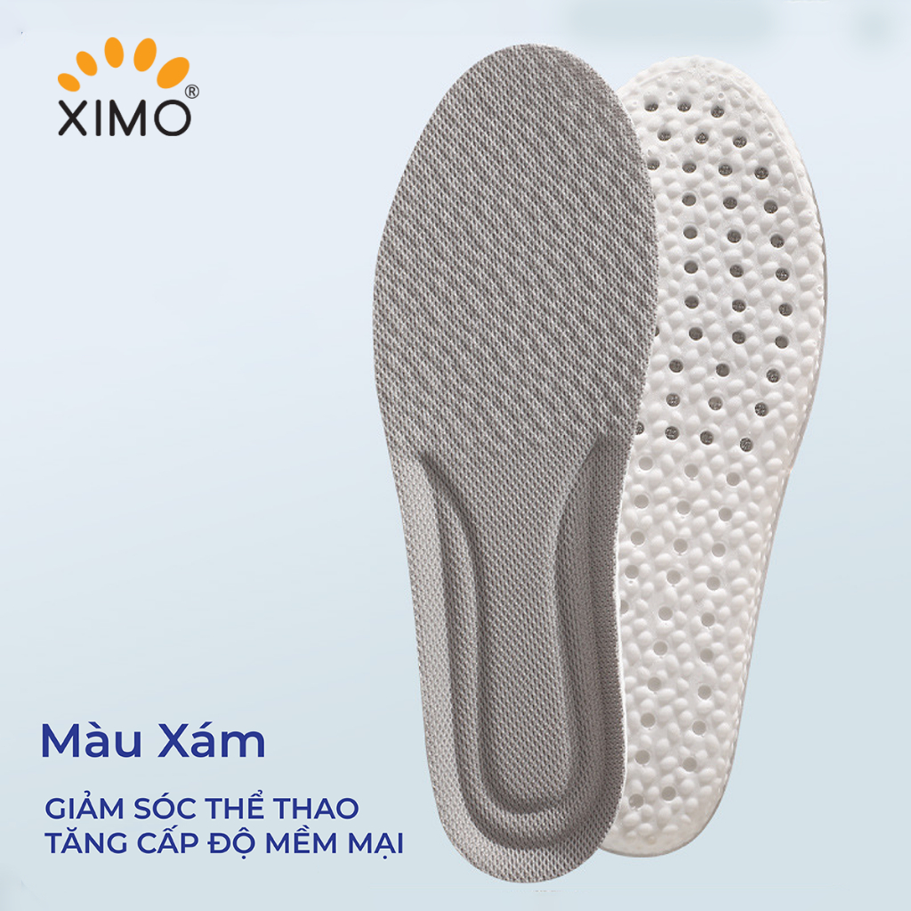 Lót giày thể thao đế cao su non mềm mại, chống sốc, giảm chấn thương cho lòng bàn chân XIMO (LGTT28)