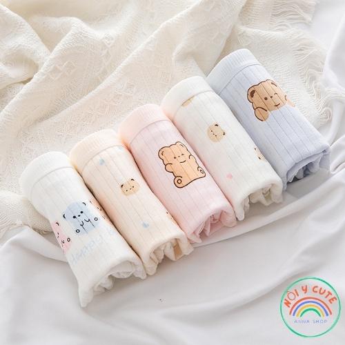 Set 3 Quần lót bé gái size to đại kháng khuẩn thoáng khí họa tiết dễ thương