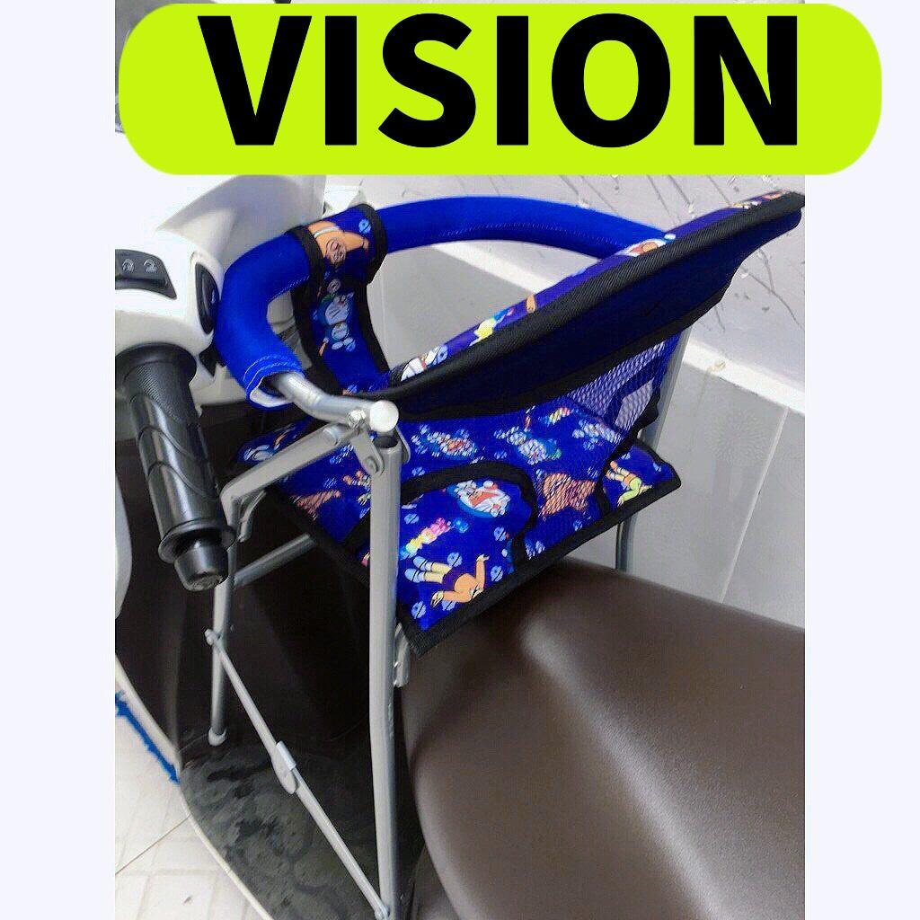 Ghế ngồi xe Vision có vòng an toàn , GHẾ GA XẾP SẮT SƠN TĨNH ĐIỆN