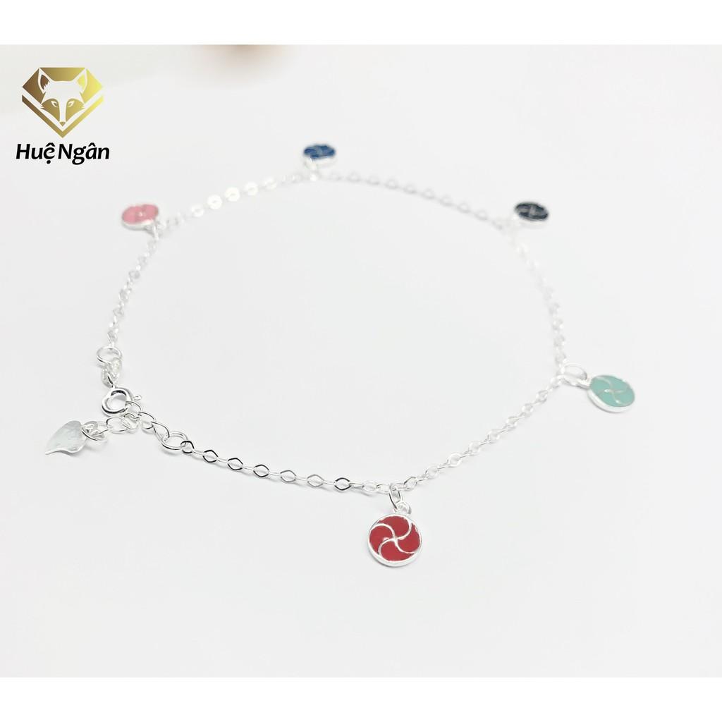 Lắc chân bạc Ý 925 Huệ Ngân- CIRCLE JL024