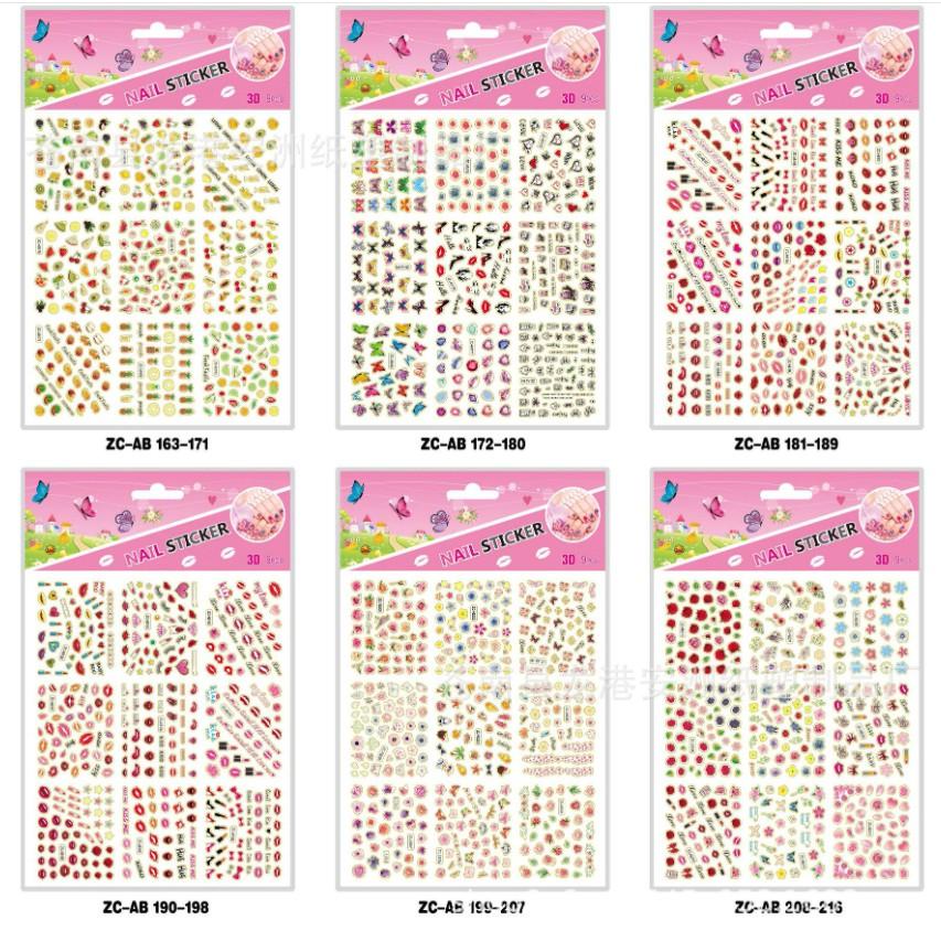 Nail sticker - miếng dán móng tay 3D - Siêu nhiều, siêu rẻ