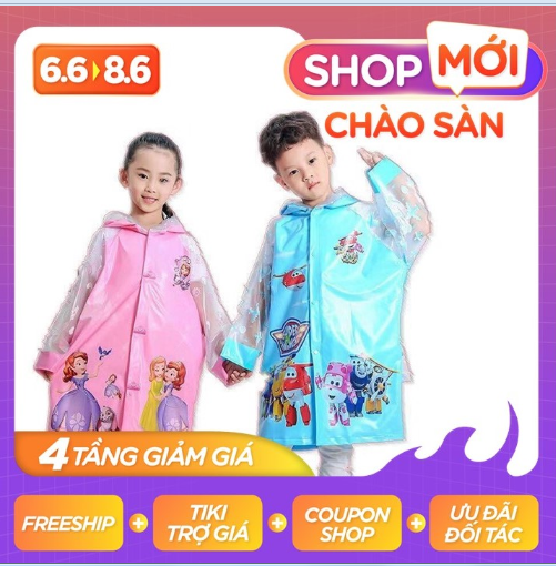 Áo mưa đi học cho bé loại cao cấp xịn sò ....