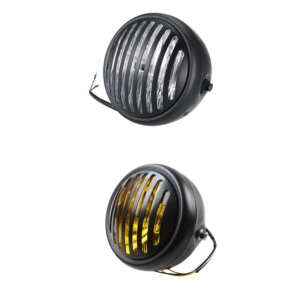 Retro Motorcycle Headlight with Grill Cover for CG125 GN125