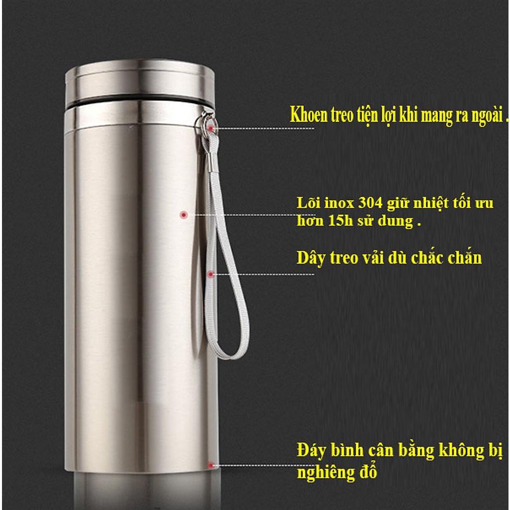 Bình Giữ Nhiệt Inox 304 Đựng Nước, Có Lõi Lọc Trà Và Dây Treo 1200ml Giữ Nhiệt Lâu Tốt Trên 15H