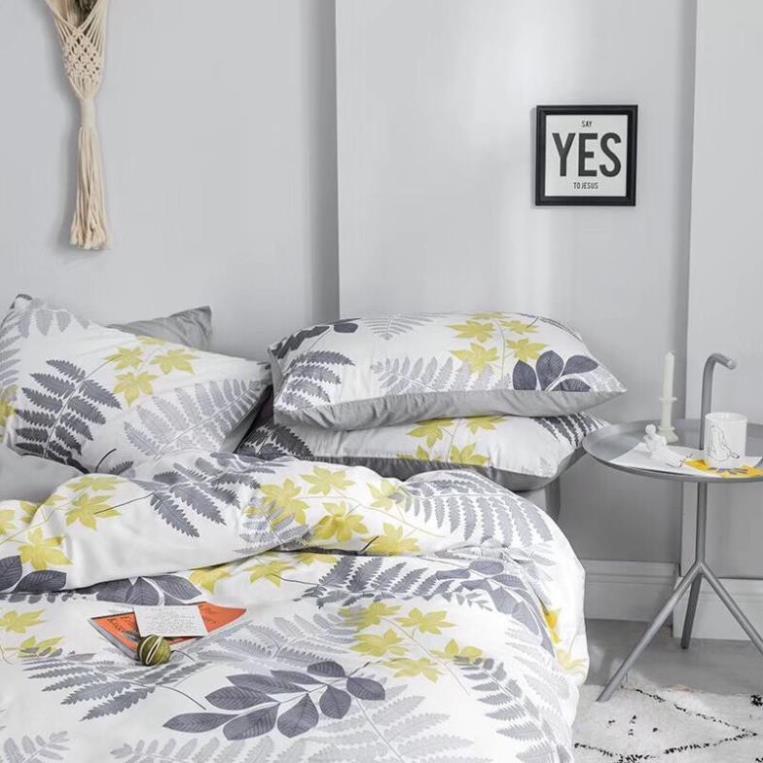 Bộ chăn ga gối Cotton Living 100% Nhànhím_Bedding đủ size giường nệm