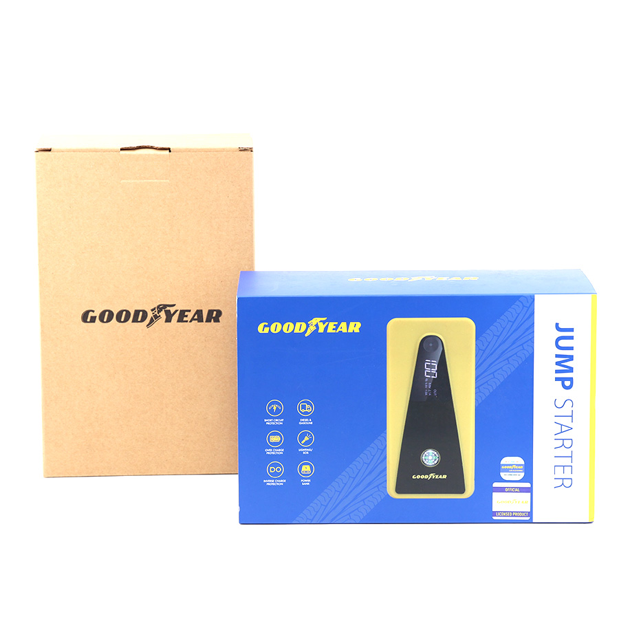 Bộ Kích Bình Cho Xe Hơi 400A GOODYEAR GY-2626 Đa Chức Năng Sạc Dự Phòng 6400mAh Đèn LED Khẩn Cấp Tích Hợp La Bàn - Nhập Khẩu Chính Hãng