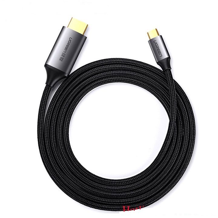 Cáp chuyển đổi USB-C sang HDMI hỗ trợ 4K, 3D dài 1,5m Ugreen 50570-Hàng Chính Hãng