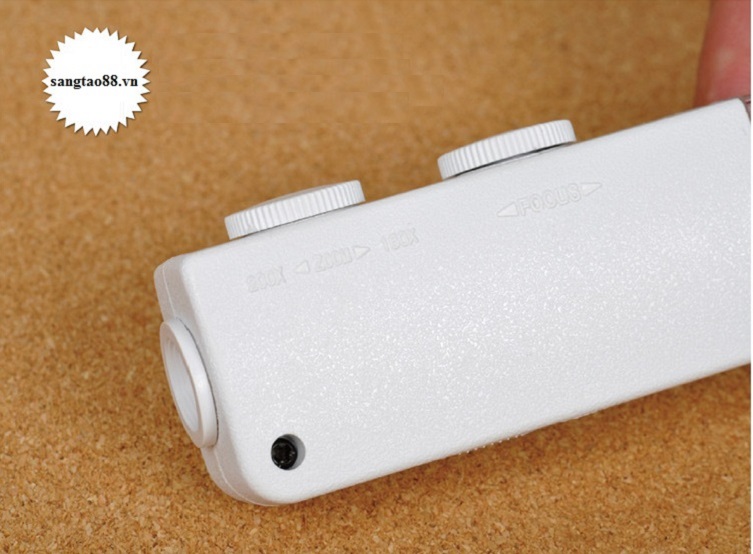 Kính Lúp Có Đèn 160-200X Thiết Kế Nhỏ Gọn, Hỗ Trợ Đèn Led Chiếu Sáng Để Soi Mẫu