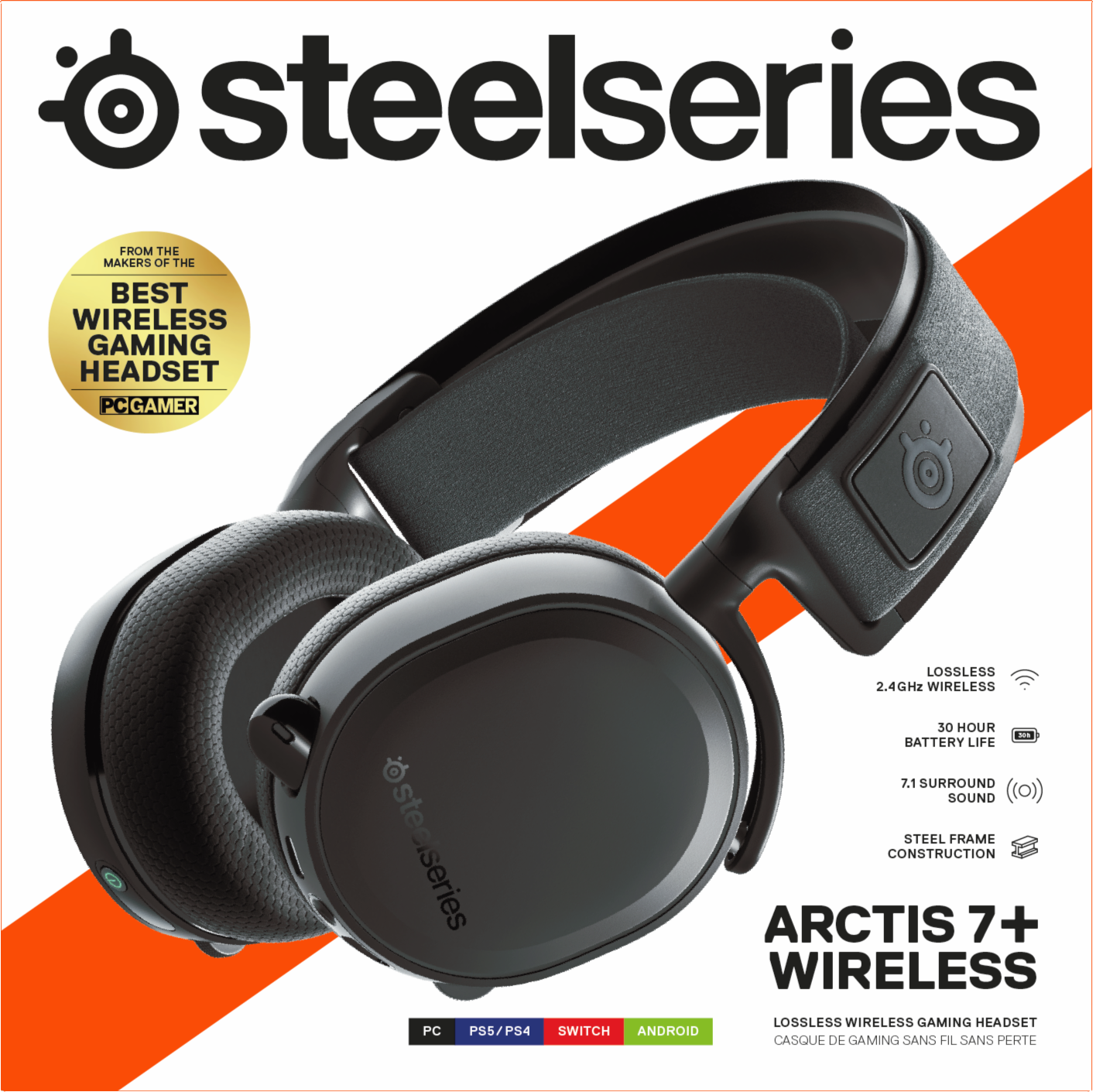 Tai nghe Steelseries Arctis 7 Plus Wireless (Mới, hàng chính hãng)