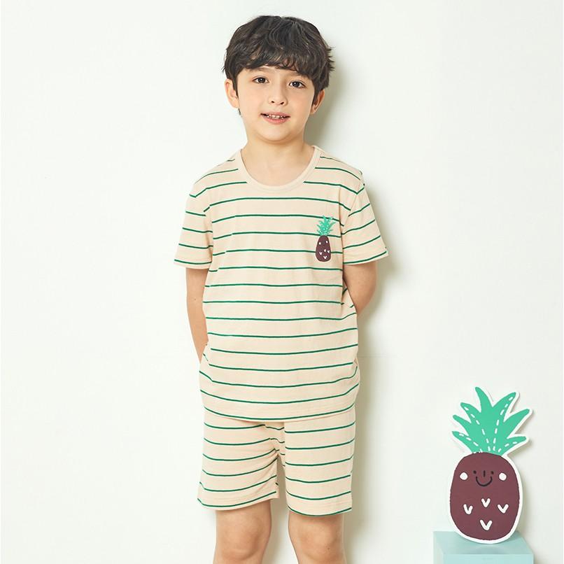 Bộ đồ ngắn tay mặc nhà cotton mịn cho bé trai U3009 - Unifriend Hàn Quốc, Cotton Organic