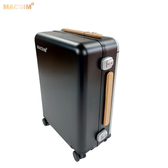 Vali hợp kim nhôm nguyên khối MS1403 Macsim cao cấp màu xanh Green, xanh Blue, màu đen,màu bạc