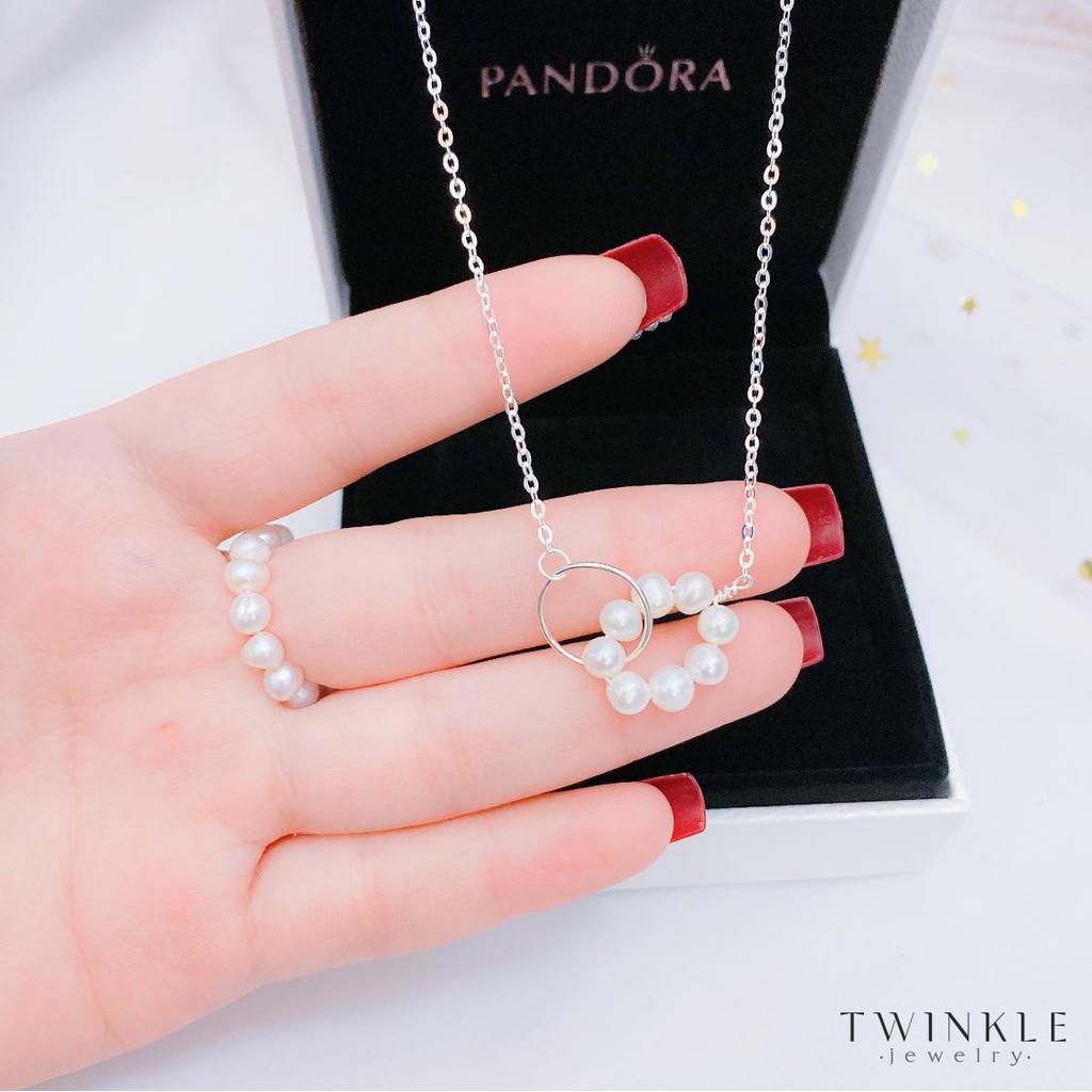 Set nhẫn, dây chuyền bạc nữ - Phụ kiện trang sức Twinkle Jewelry SET0006