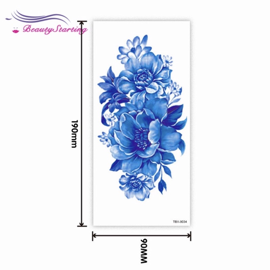 Hình xăm bông xanh