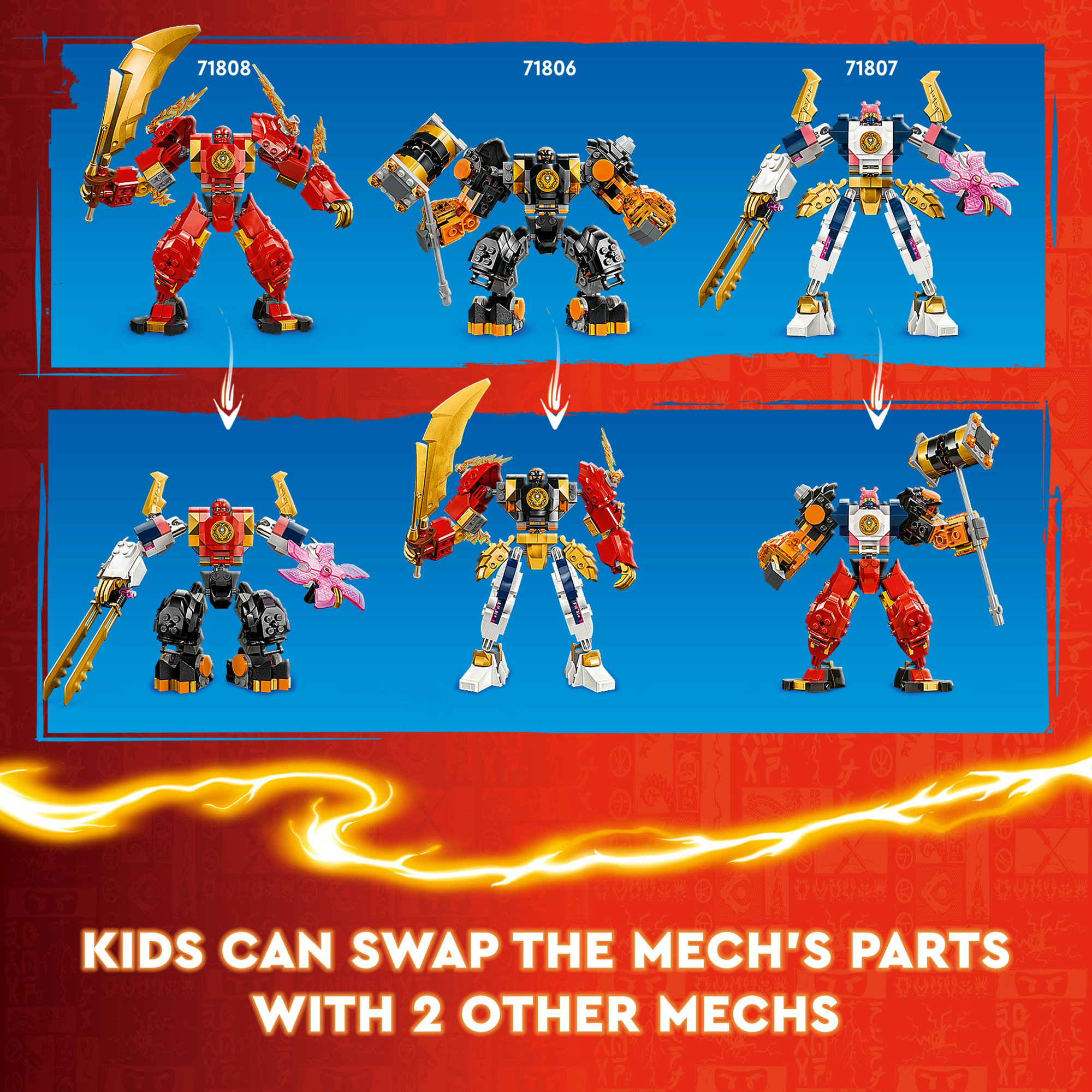 LEGO NINJAGO 71808 Đồ chơi lắp ráp Chiến giáp lửa của Ka-i (322 chi tiết)