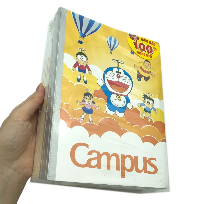 Vở Học Sinh B5 - 4 Ô Ly 80 Trang ĐL 100g/m2 - Campus Doraemon - NB-BDSK80 (Mẫu Màu Giao Ngẫu Nhiên)