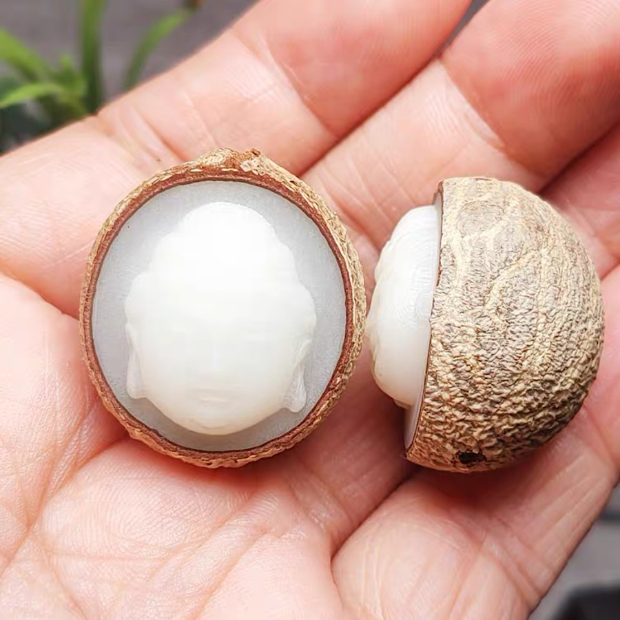 MÓC KHOÁ PHẬT BÀ QUAN ÂM BẰNG HẠT BẠCH NGỌC BỒ ĐỀ BÌNH AN VÀ TÀI LỘC