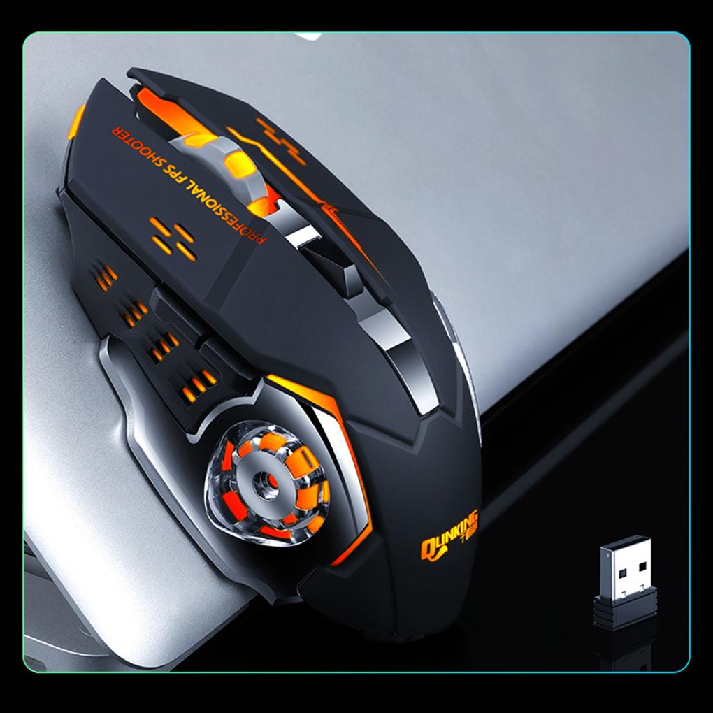 3200DPI Có Thể Điều Chỉnh Quang Không Dây Chơi Game Thoáng Mát Pro Game Thủ Chơi Game Đèn LED Chuột Máy Tính USB Thu Chuột Cho Laptop máy Tính