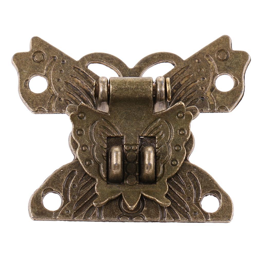 2-5pack Antique Butterfly Latch Hasp for Jewellery Box Cabinet Drawer Decoration