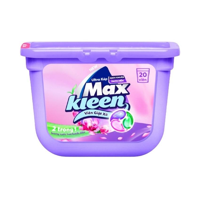 Hộp Viên Giặt Xả Maxkleen Hương Nước Hoa Huyền Diệu 15g x 20Viên