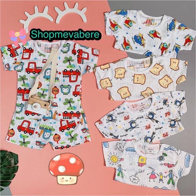 Set 05 bộ cotton giấy cho bé, hàng siêu đẹp