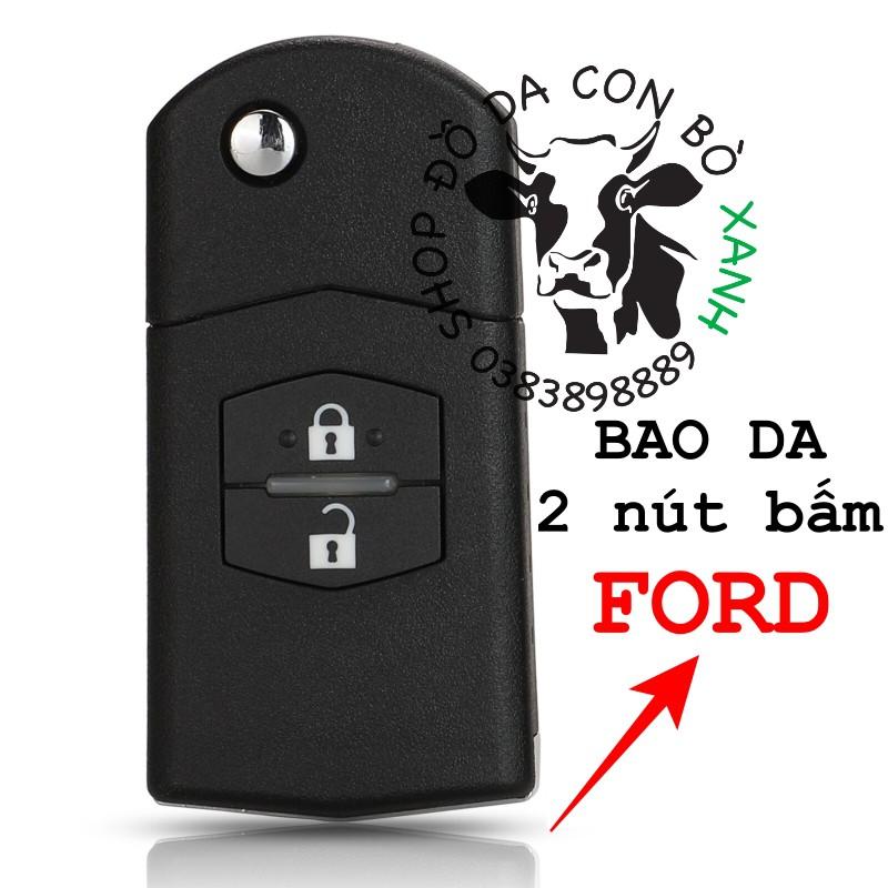 Bao da dành cho chìa khoá Mazda 2s, 3s, Mazda 3 2010, Ford Escape (chìa gập) handmade da thật 007