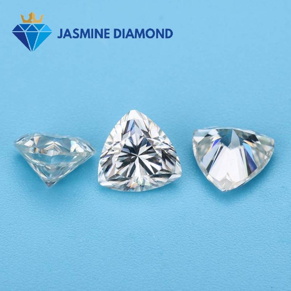 (Size 8-11 ly) Kim cương nhân tạo Mỹ Moissanite giác cắt Trillion