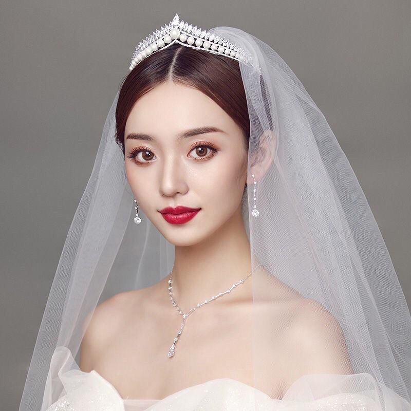 Cài Tóc Vương Miện Đính Đá Pha Lê Siêu Sang Trọng Quý Phái Dàng Cho Cô Dâu