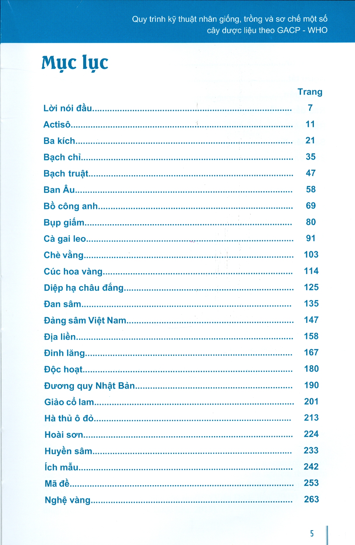 Quy Trình Kỹ Thuật Nhân Giống, Trồng Và Sơ Chế Một Số Cây Dược Liệu Theo GACP - WHO (Sách In Màu, Bìa Cứng)