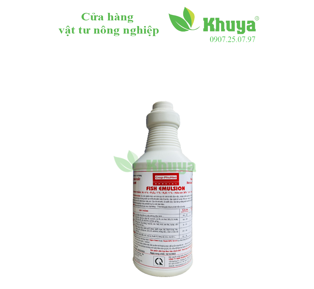 Phân bón lá hữu cơ Fish Emulsion Đạm cá Mỹ 500ml