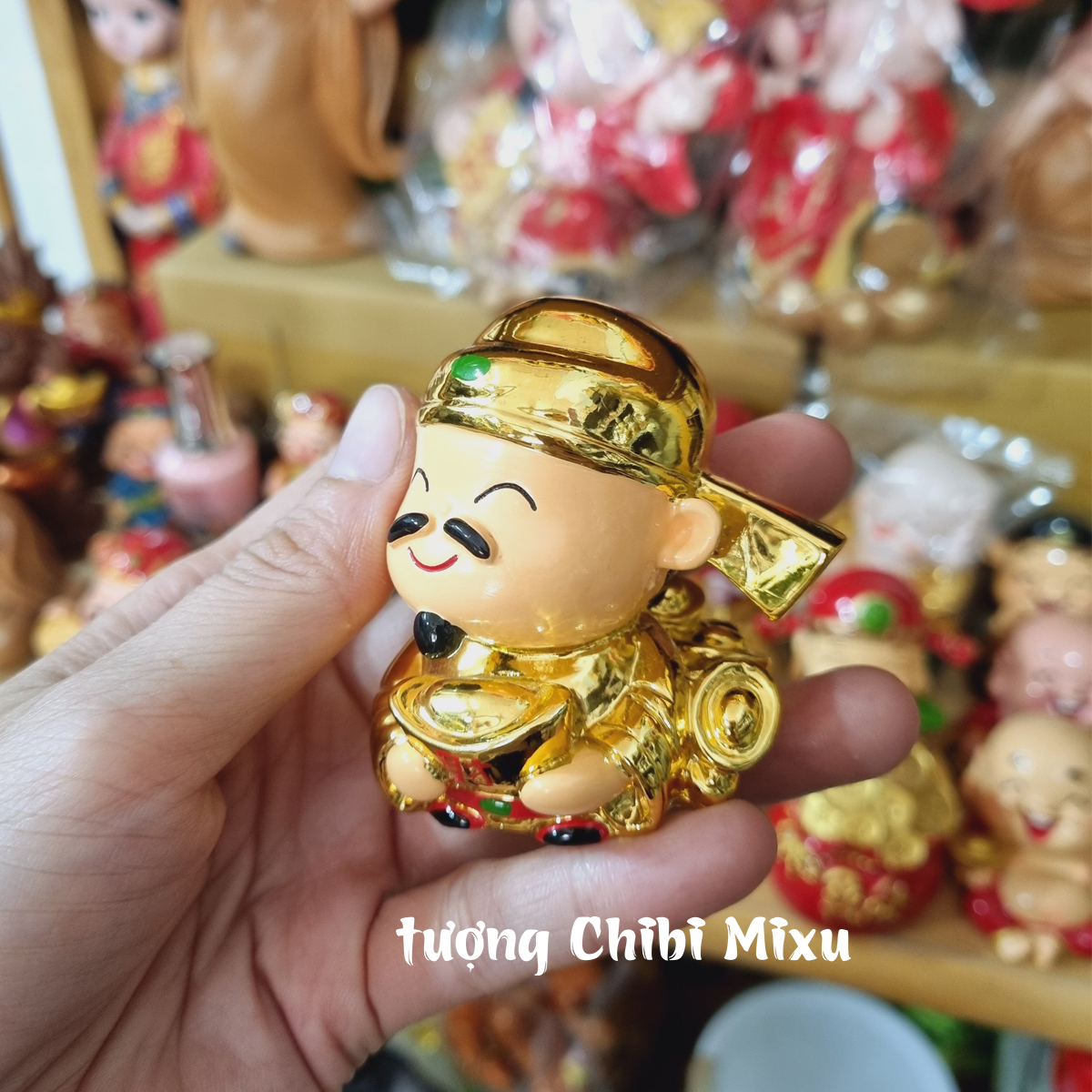 Tượng Thần Tài may mắn - mẫu xi cao cấp