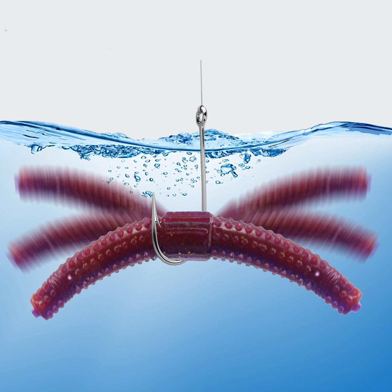 8x Fishing Worms Fishing Accessories Floating Easy to Use Fishing Soft Lures