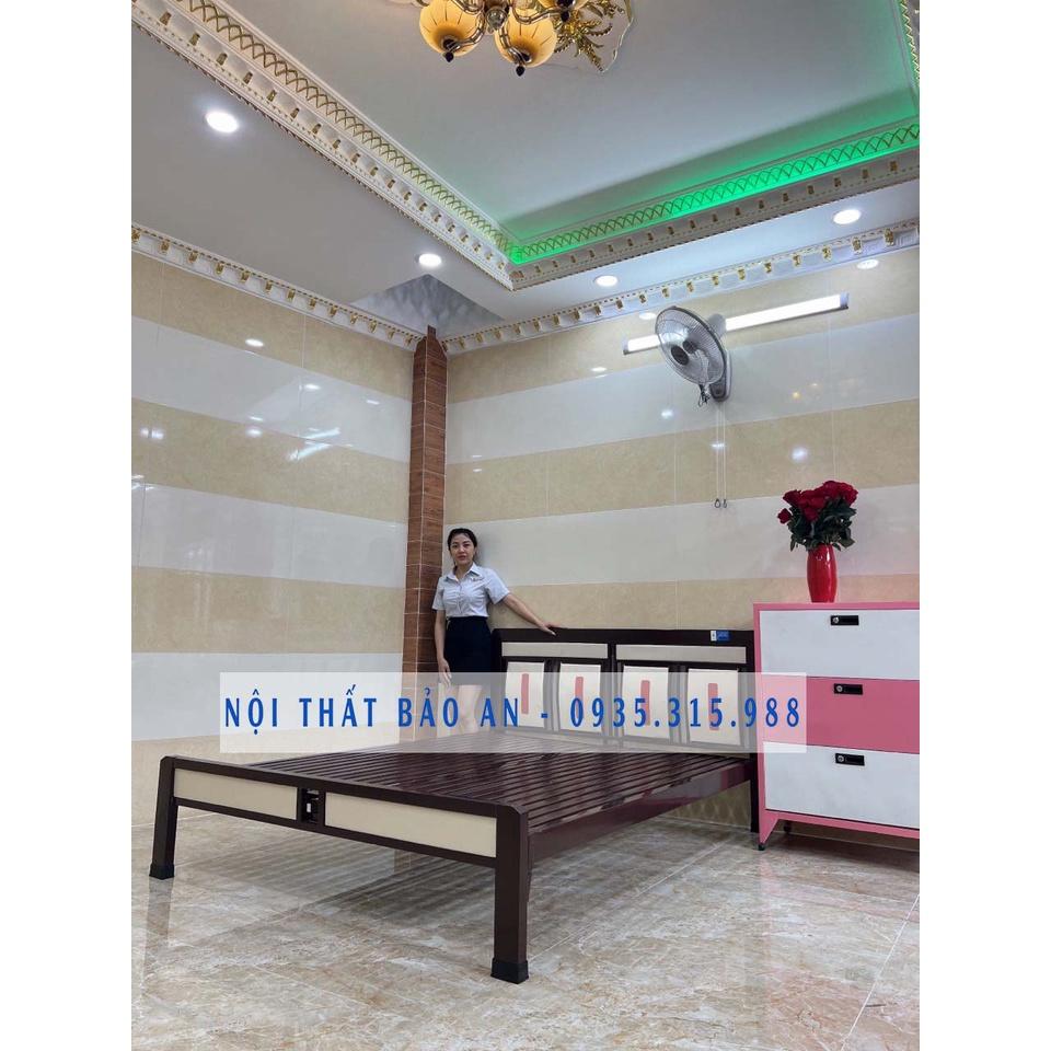 GIƯỜNG SẮT KIỂU SỌC - CAO CẤP HỘP 4X8 - NHIỀU KÍCH THƯỚC