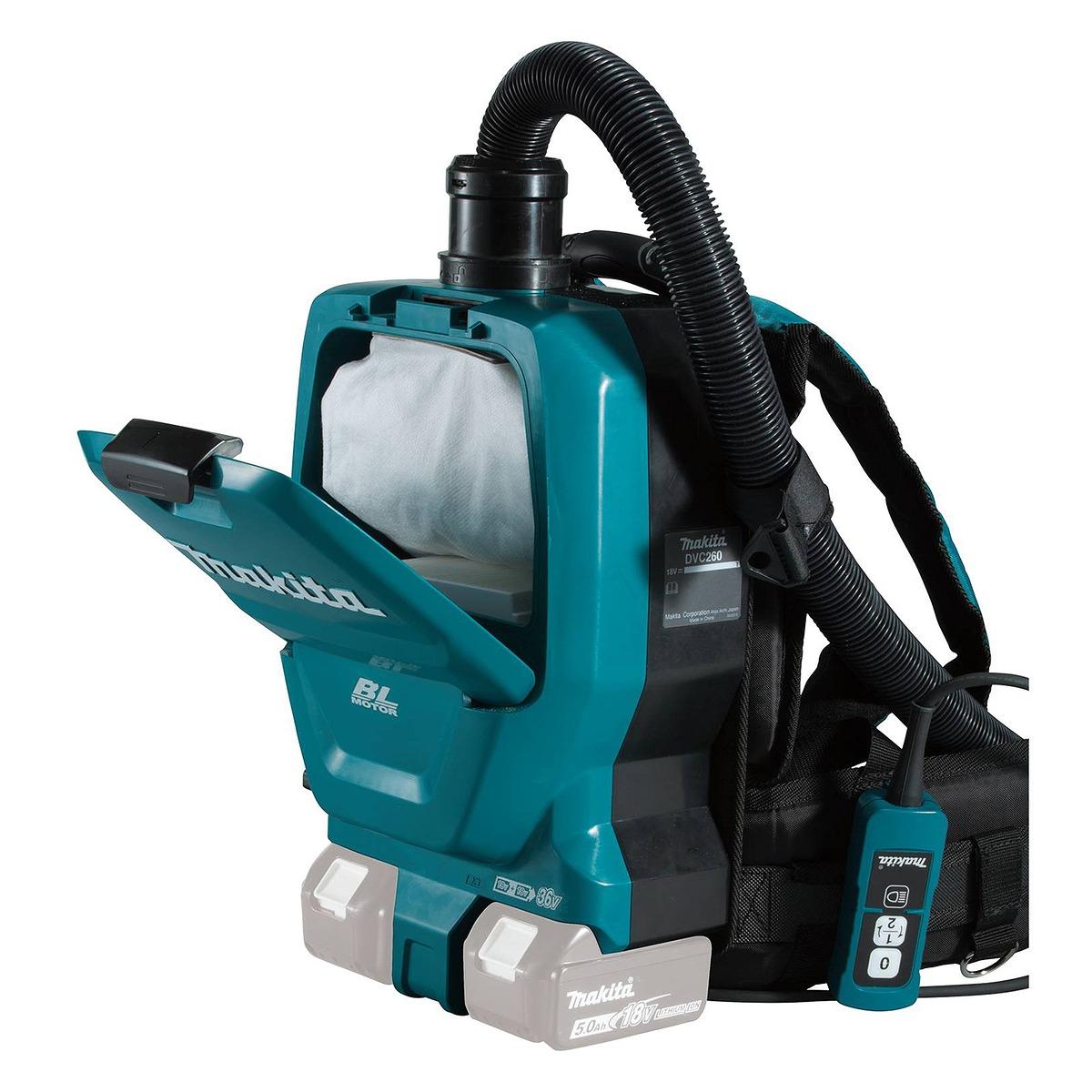 MÁY HÚT BỤI ĐEO VAI DÙNG PIN 18V X2 MAKITA DVC261ZX18 - HÀNG CHÍNH HÃNG