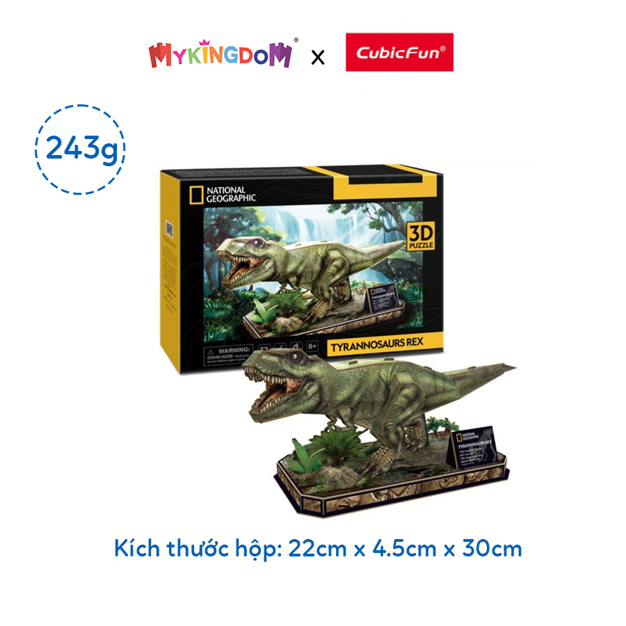 Đồ Chơi CUBIC FUN Xếp Hình 3D Nat Geo: Khủng Long Tyrannosaurus Rex DS1051H