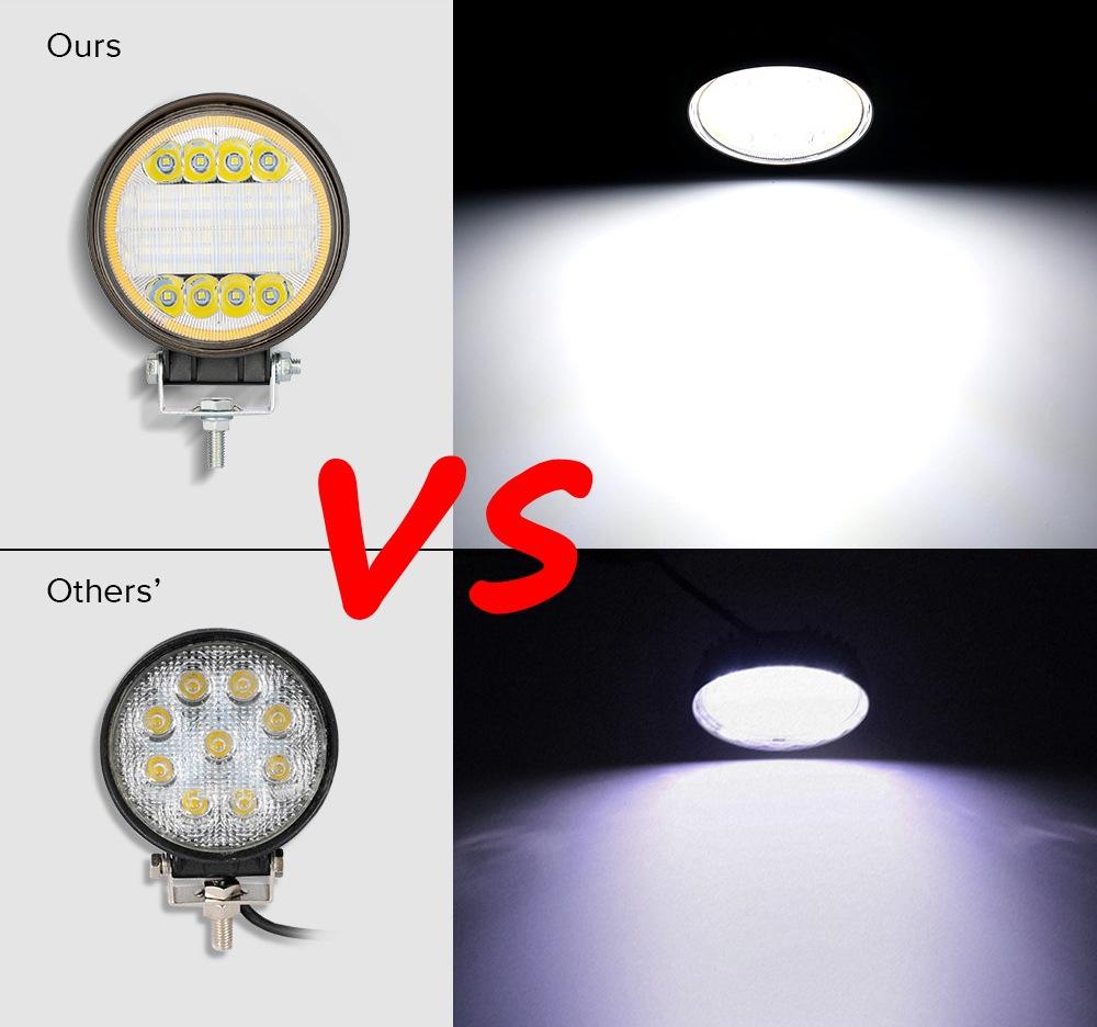 Đảm bảo chất lượng xe mới 72W mới đèn LED làm việc khẩu độ vàng đèn xe tải đèn xe nâng đèn sửa đổi tròn