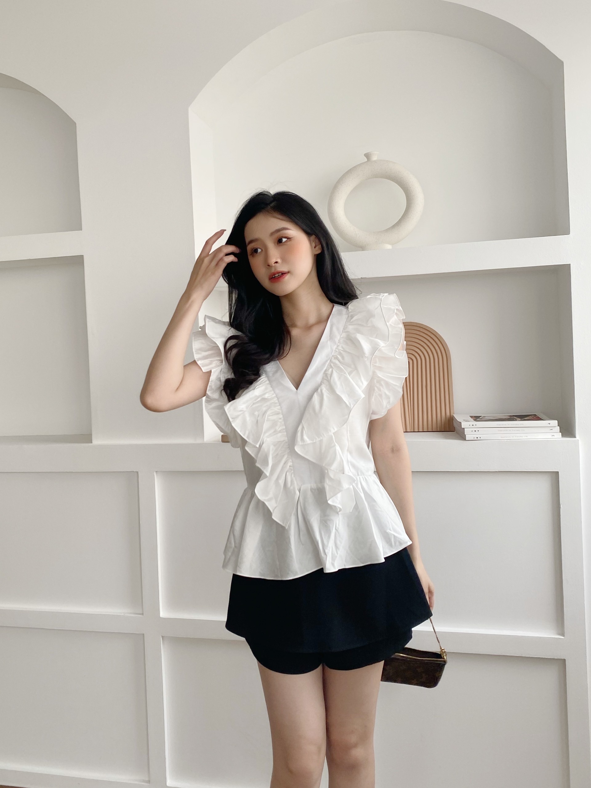 YU CHERRY | Áo Layered Ruffle Blouse YA413