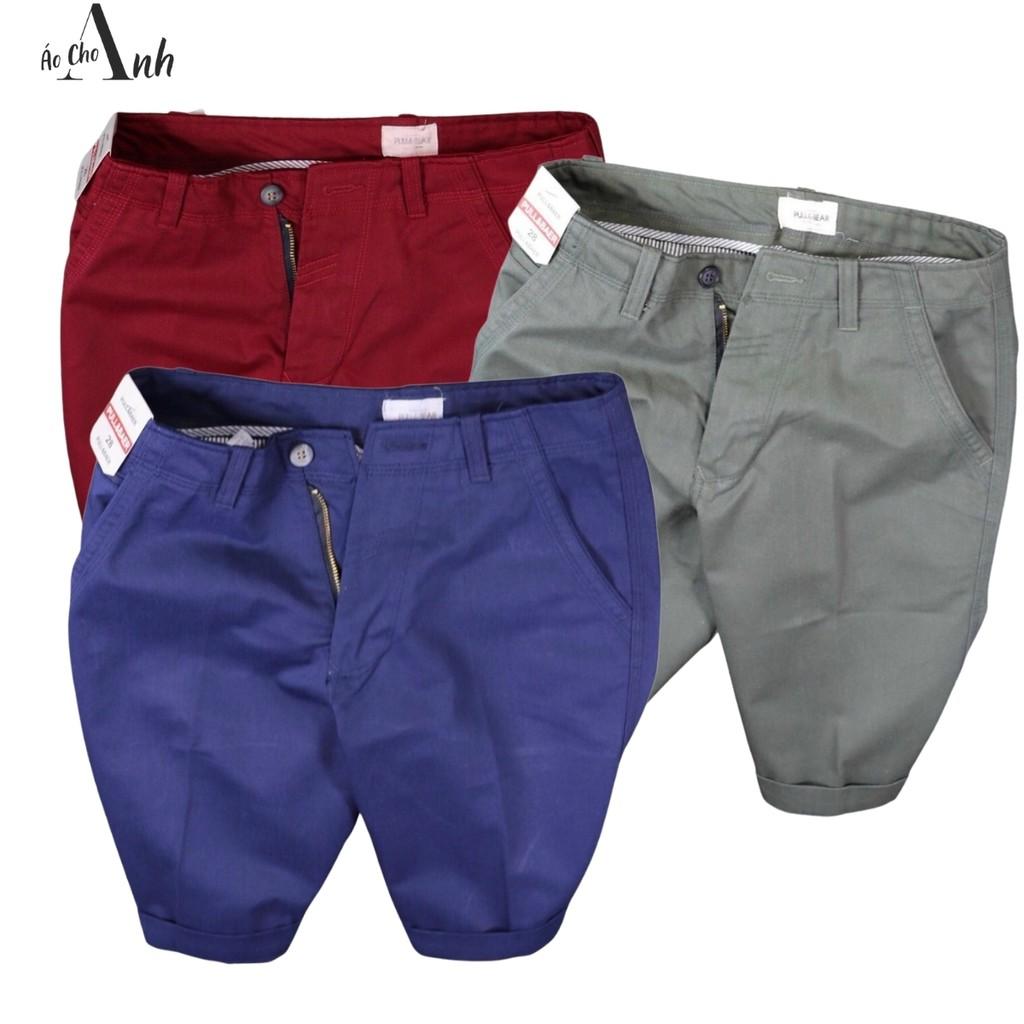 Quần short nam vải kaki xuất khẩu cao cấp ,nhiều màu FREESIZE phong cách quần đùi nam Hàn Quốc - Q011