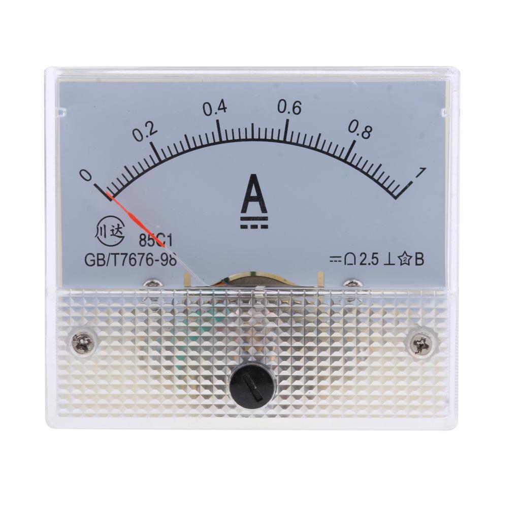 2pcs 0-1A & 0-2A DC Ammeter Current Panel Meter Pointer Current Meter Gauge