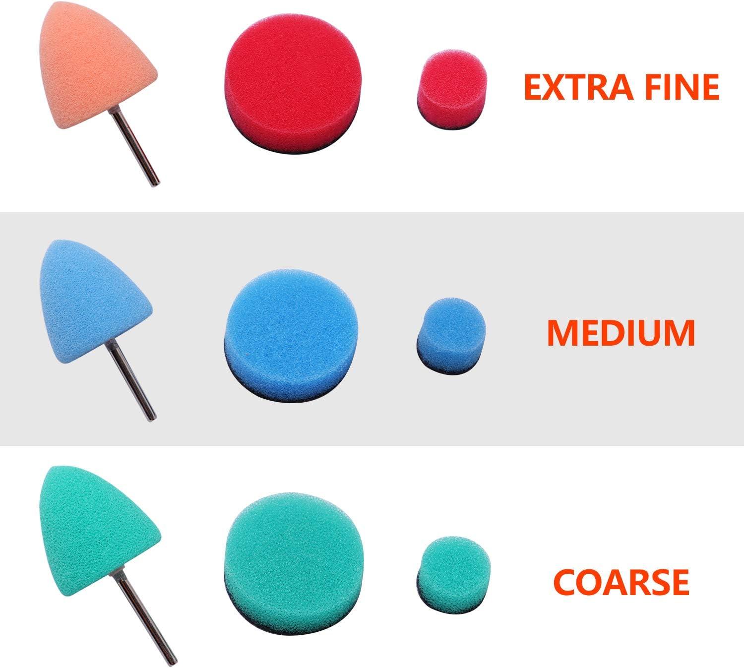 Mút Đánh Bóng Mini, Bộ Đánh Bóng, 16 Cái 15Mm 25Mm Bộ Dụng Cụ Đánh Bóng Bọt Biển Đánh Bóng Bộ Đánh Bóng Đánh Bóng Cho Xe Chà Nhám Đánh Bóng Cho Dụng Cụ Xoay Điện
