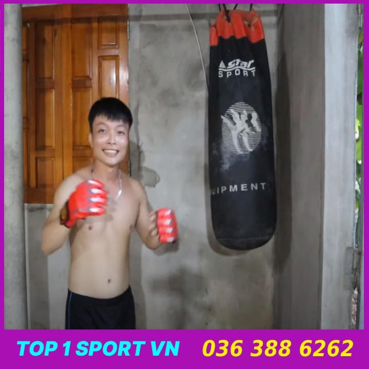 Bao cát đấm bốc - bao cát đấm bốc dài 120cm đã nhồi hoàn thiện tặng găng đấm bốc + băng đa 3m dụng cụ tập đấm bốc chuyên