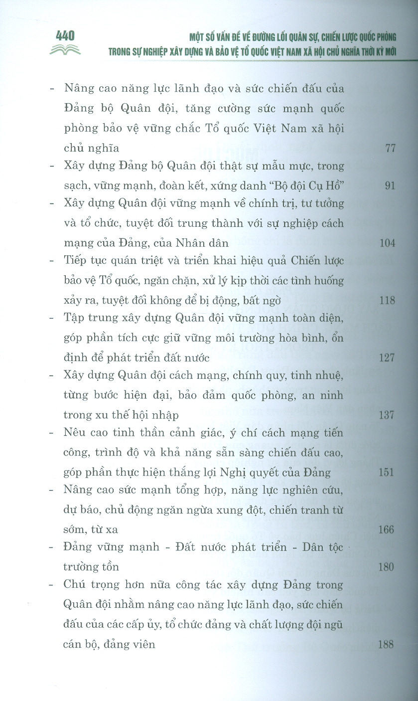 MỘT SỐ VẤN ĐỀ VỀ ĐƯỜNG LỐI QUÂN SỰ, CHIẾN LƯỢC QUỐC PHÒNG TRONG SỰ NGHIỆP XÂY DỰNG VÀ BẢO VỆ TỔ QUỐC VIỆT NAM XÃ HỘI CHỦ NGHĨA THỜI KỲ MỚI - Nguyễn Phú Trọng - NXB Chính trị quốc gia sự thật
