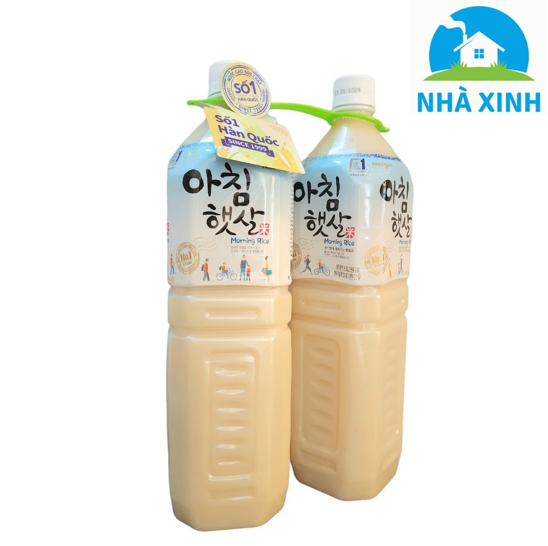 Combo 2 chai Nước gạo Hàn Quốc Morning Rice Woongjin 1.5l - Nhập khẩu chính hãng