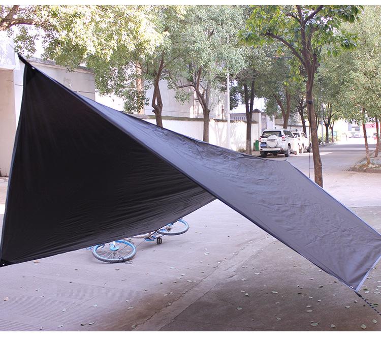 Lều mưa Tarp 3 x 3 m Tarp Rain Fly Tấm trải đất chống nước Tấm che nắng Có thể gập lại Đi bộ đường dài Nơi trú ẩn Chống tia cực tím cho Cắm trại ngoài trời Đi bộ đường dài