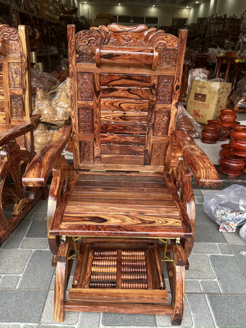 Ghế lười, ghế mát xa, ghế thư giản gỗ cẩm lai