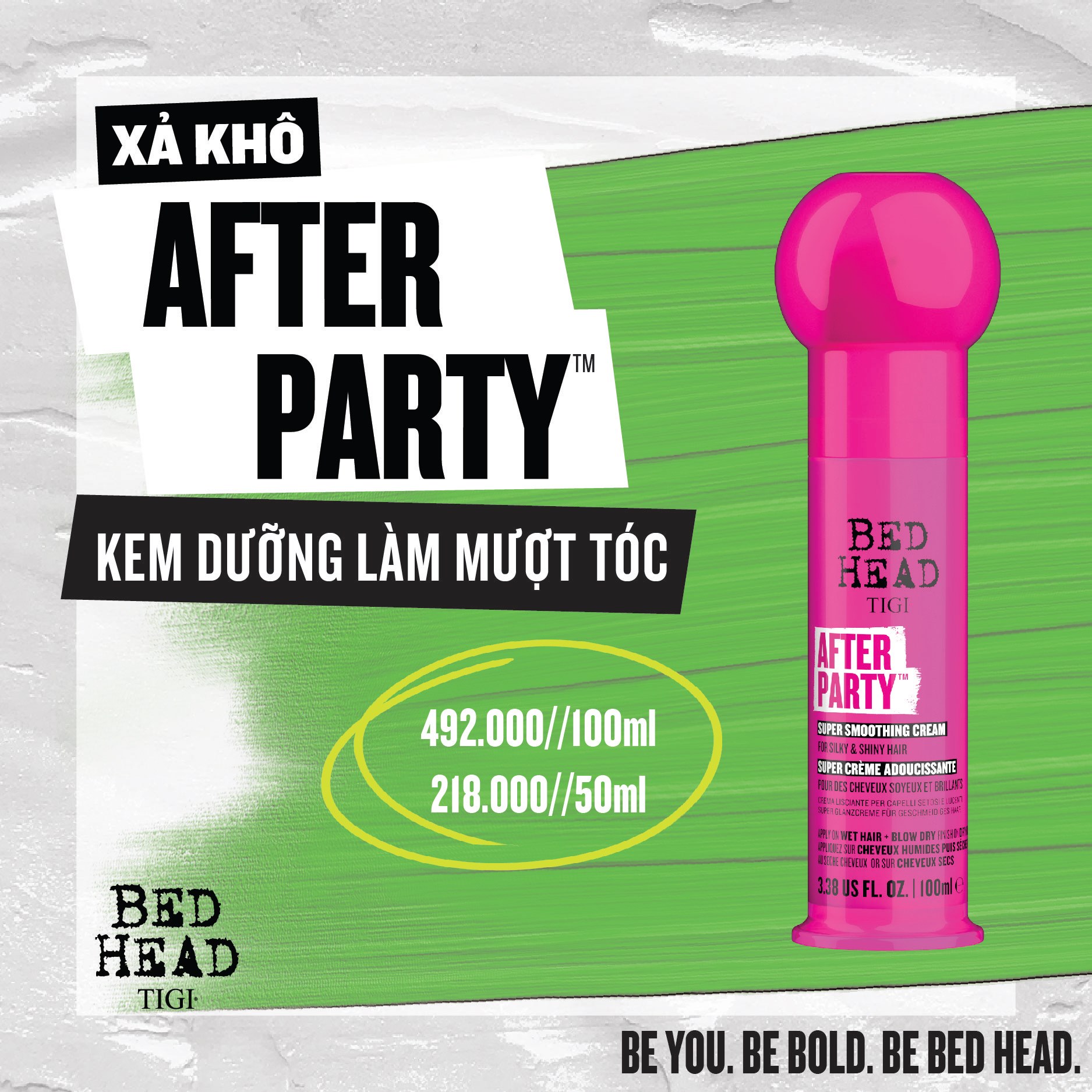 Kem tạo nếp dưỡng bóng Tigi After Party Smoothing Cream